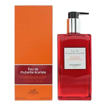 HERMÈS Eau de Rhubarbe Écarlate 300ml HERMES EAU DE RHUBARBE ECARLATE EAU DE COLOGNE BOTTLE